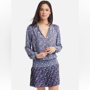 New Gap Dress Womens Floral Drop Waist Pleated Skirt Cottagecore Boho Peasant L